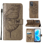Custodia in pelle con farfalla goffrata per OPPO K9X 5G, Realme C35 e Realme GT2