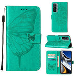 Custodia in pelle con farfalla goffrata per Tecno Camon 17 Pro, 18 Premier e 18i