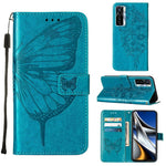 Custodia in pelle con farfalla goffrata per Tecno Camon 17 Pro, 18 Premier e 18i