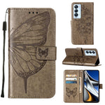 Custodia in pelle con farfalla goffrata per Tecno Camon 17 Pro, 18 Premier e 18i
