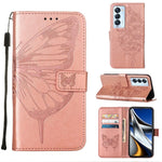 Custodia in pelle con farfalla goffrata per Tecno Camon 17 Pro, 18 Premier e 18i