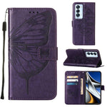 Custodia in pelle con farfalla goffrata per Tecno Camon 17 Pro, 18 Premier e 18i