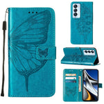 Custodia in pelle con farfalla goffrata per Tecno Camon 17 Pro, 18 Premier e 18i