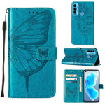 Custodia in pelle con farfalla goffrata per Tecno Camon 17 Pro, 18 Premier e 18i