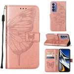 Custodia in pelle con farfalla goffrata per Tecno Camon 18P, Pop 5 Go e Pop 5