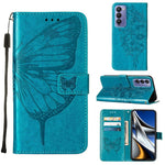 Custodia in pelle con farfalla goffrata per Tecno Camon 18P, Pop 5 Go e Pop 5