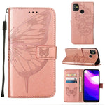 Custodia in pelle con farfalla goffrata per Tecno Camon 18P, Pop 5 Go e Pop 5