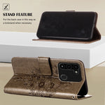 Custodia in pelle con farfalla goffrata per Tecno Spark Go 2022