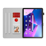 Custodia magnetica in pelle con motivo ad acquerello per Lenovo Tab M10 Plus