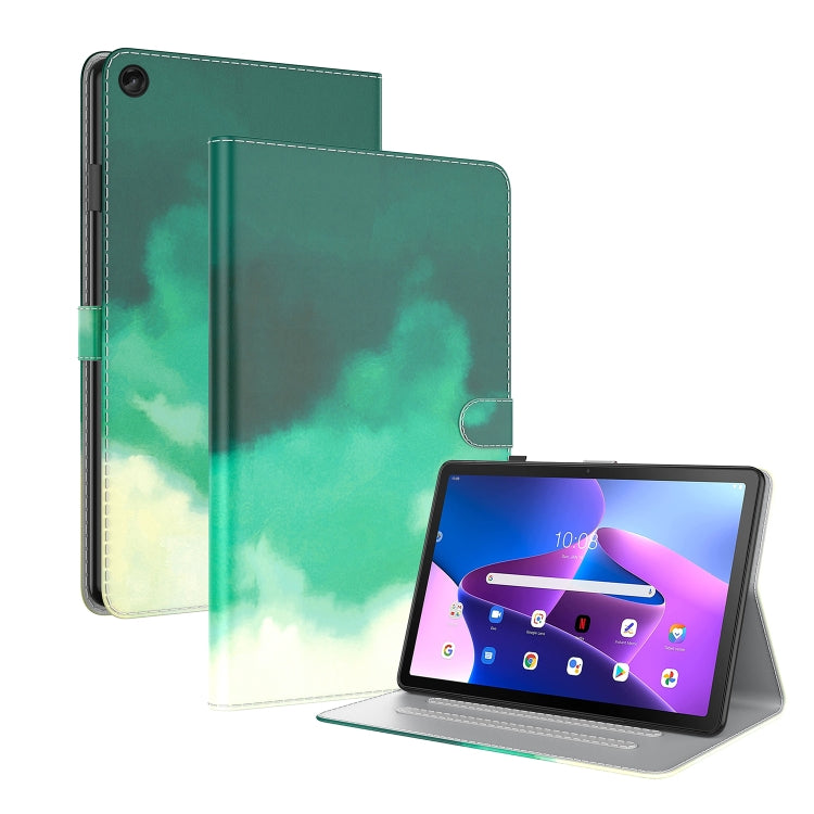 Custodia magnetica in pelle con motivo ad acquerello per Lenovo Tab M10 Plus