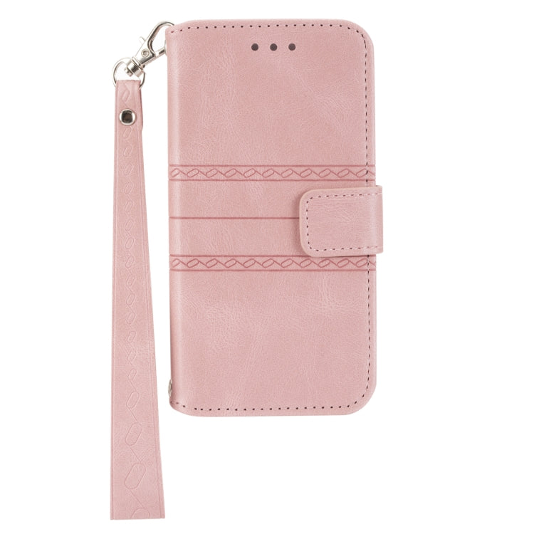 Custodia in pelle per telefono a conchiglia orizzontale con fibbia magnetica a righe in rilievo, For Nokia G21 / G11, For Google Pixel 7 Pro, For Kyocera Android One S9 / Digno Sanga Edition, For OPPO Realme C31 4G Global