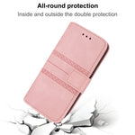 Custodia in pelle per telefono a conchiglia orizzontale con fibbia magnetica a righe in rilievo, For Samsung Galaxy A03s 164.2mm US Version