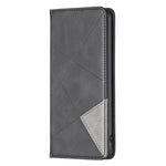 Custodia magnetica in pelle con trama a rombo per Xiaomi Poco M4 Pro e Xiaomi