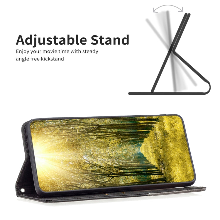 Custodia magnetica in pelle con trama a rombo per Xiaomi Poco M4 Pro e Xiaomi