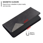 Custodia magnetica in pelle con trama a rombo per Xiaomi Poco M4 Pro e Xiaomi
