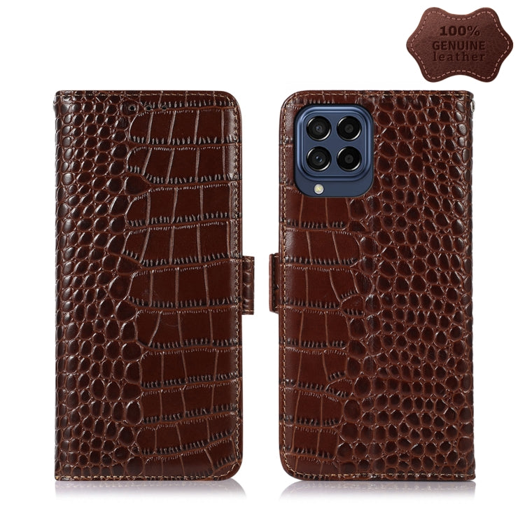 Custodia per telefono in pelle di vacchetta di coccodrillo, For Nokia X100, For OPPO Reno7 4G Global/F21 Pro 4G, For Xiaomi Redmi 10A / 9C, For Samsung Galaxy F23 5G / M23, For Samsung Galaxy M53 5G, For Samsung Galaxy S21 FE 5G