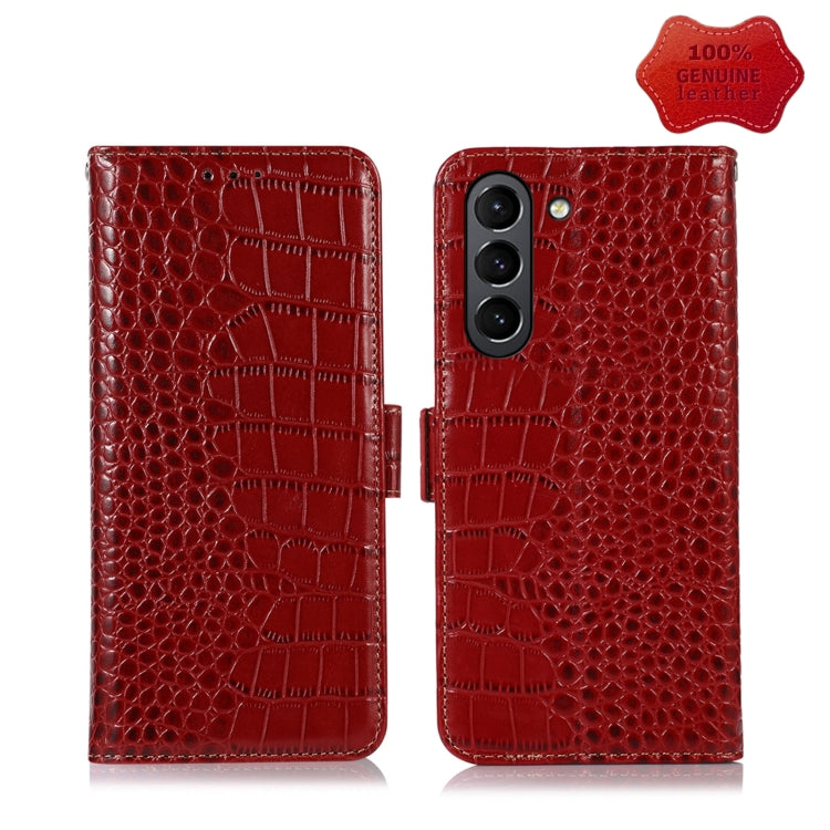 Custodia per telefono in pelle di vacchetta di coccodrillo, For Nokia X100, For OPPO Reno7 4G Global/F21 Pro 4G, For Xiaomi Redmi 10A / 9C, For Samsung Galaxy F23 5G / M23, For Samsung Galaxy M53 5G, For Samsung Galaxy S21 FE 5G