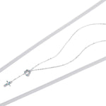 Collana donna croce a cuore in argento sterling S925