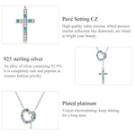Collana donna croce a cuore in argento sterling S925