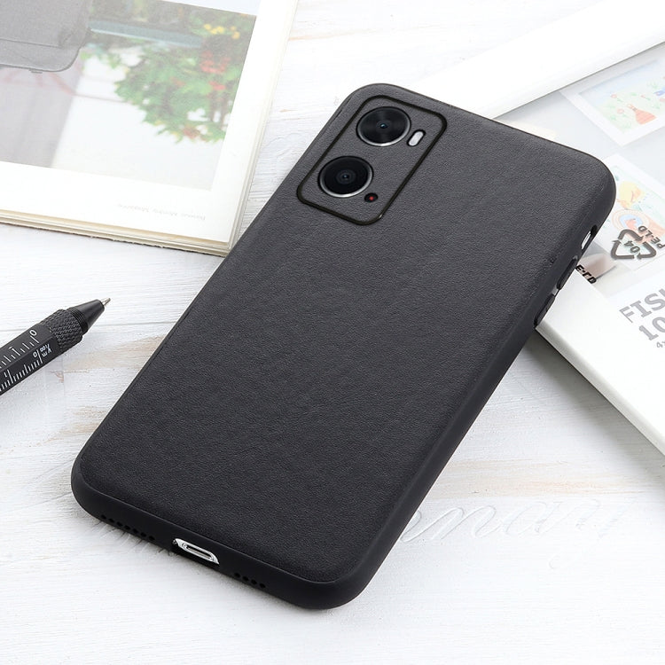 Custodia in pelle per OPPO A76 con trama agnello