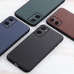 Custodia in pelle per OPPO A76 con trama agnello