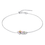 Braccialetto donna in argento sterling S925 con fiori di ciliegio