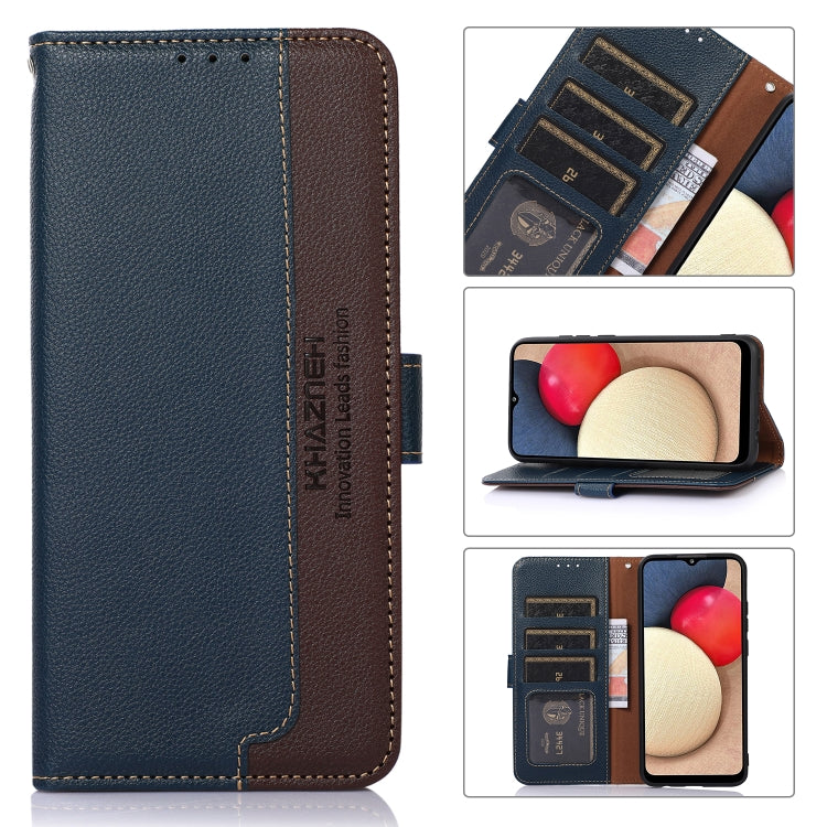 Custodia RFID in pelle con texture Litchi per OPPO A16, A54s, A16s e altri