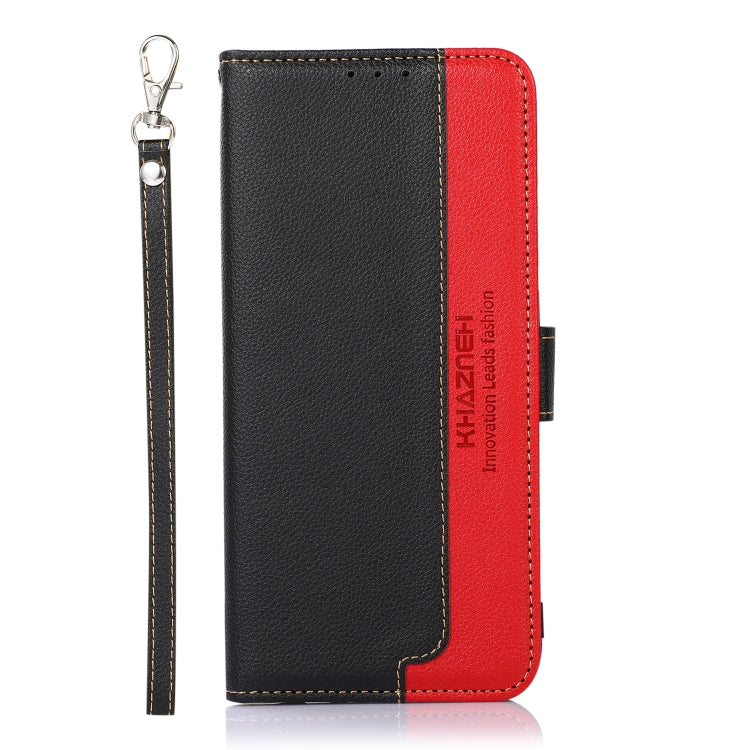 Custodia RFID in pelle con texture Litchi per OPPO Realme 8i, OPPO Realme 9