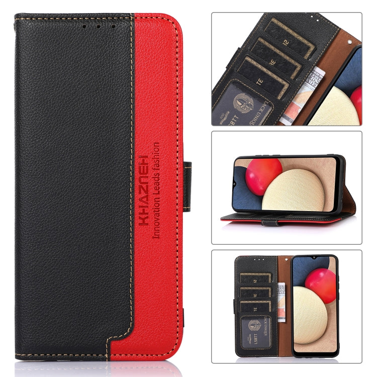 Custodia RFID in pelle con texture Litchi per OPPO Realme 8i, OPPO Realme 9