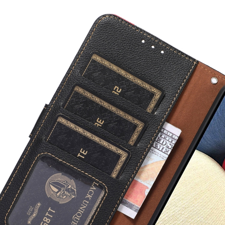 Custodia RFID in pelle con texture Litchi per Xiaomi Redmi