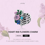 Perline cuore in argento sterling S925 per gioielli fai-da-te