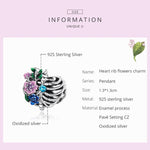 Perline cuore in argento sterling S925 per gioielli fai-da-te