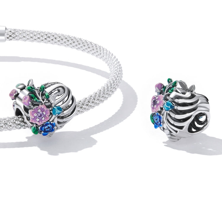 Perline cuore in argento sterling S925 per gioielli fai-da-te