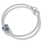 Perline cuore in argento sterling S925 per gioielli fai-da-te