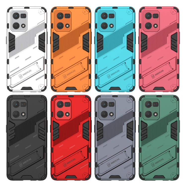 Custodia antiurto Punk Armor 2 in 1 per OPPO Reno7 4G con supporto invisibile