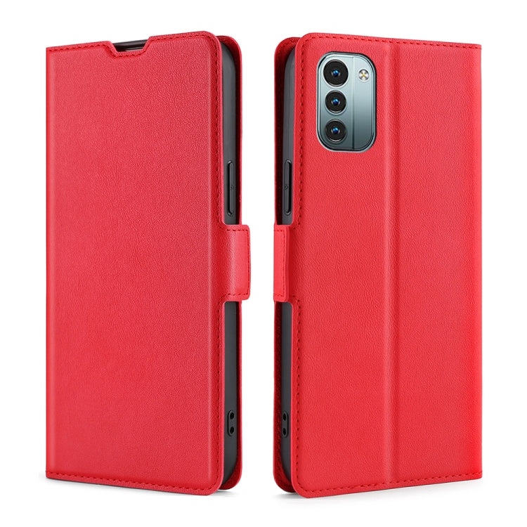 Custodia in pelle ultrasottile con fibbia laterale per Nokia G21 / G11