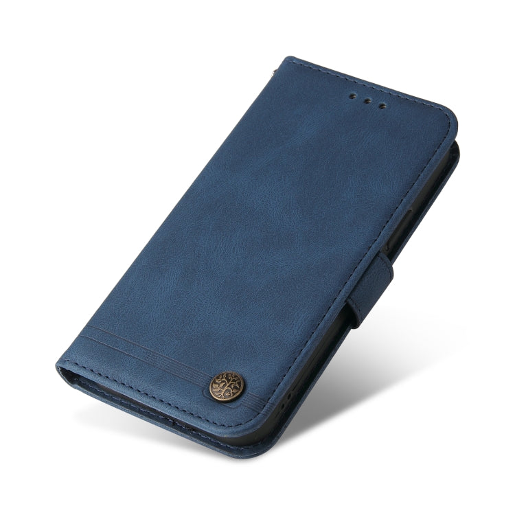 Custodia pelle con bottone metallo albero della vita per Infinix Hot 11, Infinix