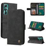 Custodia pelle con bottone metallo albero della vita per Infinix Hot 11, Infinix