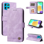 Custodia pelle con bottone metallo albero della vita per Infinix Hot 11, Infinix