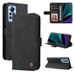 Custodia pelle con bottone metallo albero della vita per Infinix Hot 11, Infinix