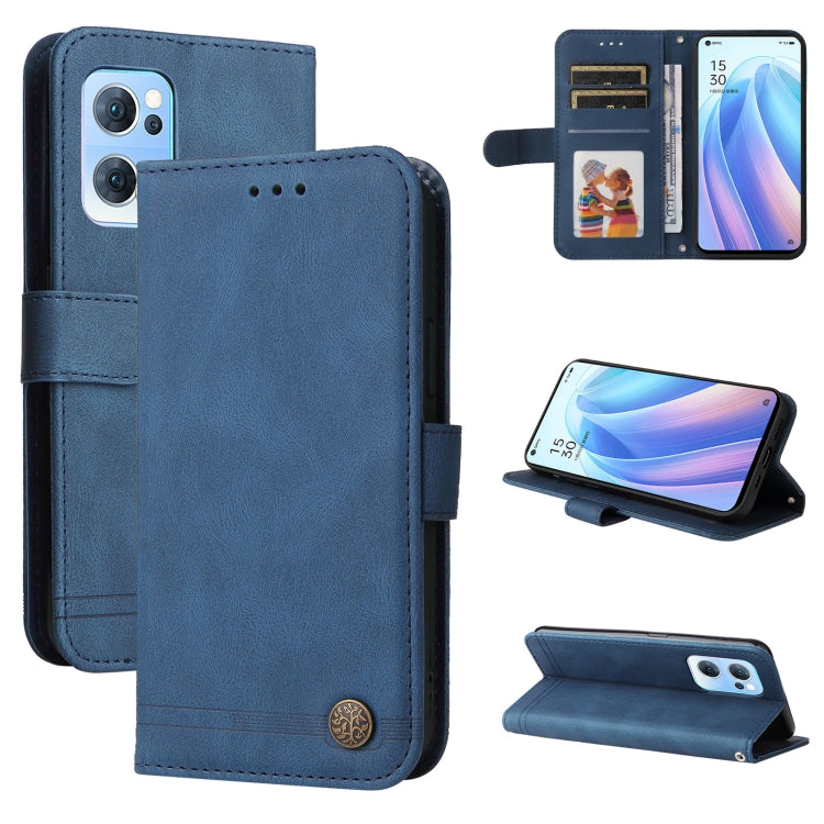 Custodia pelle con bottone metallo albero della vita per Infinix Hot 11, Infinix