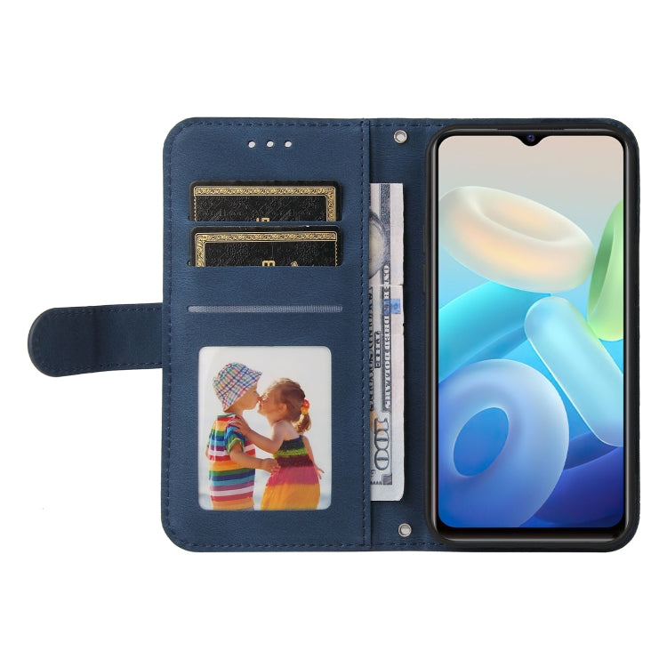 Custodia per telefono in pelle con bottone in metallo per vivo Y55 Y75 T1 5G