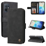 Custodia per telefono in pelle con bottone in metallo per vivo Y55 Y75 T1 5G