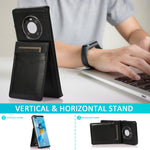 Custodia portafoglio TPU con slot carte per smartphone compatibil