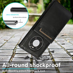 Custodia portafoglio TPU con slot carte per smartphone compatibil