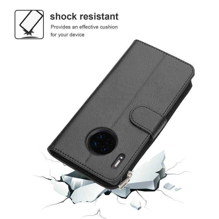 Custodia in pelle flip orizzontale con cerniera per Huawei Mate 30, Mate 30 Pro