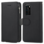 Custodia in pelle flip orizzontale con cerniera per Huawei P30 Lite, P30 Pro