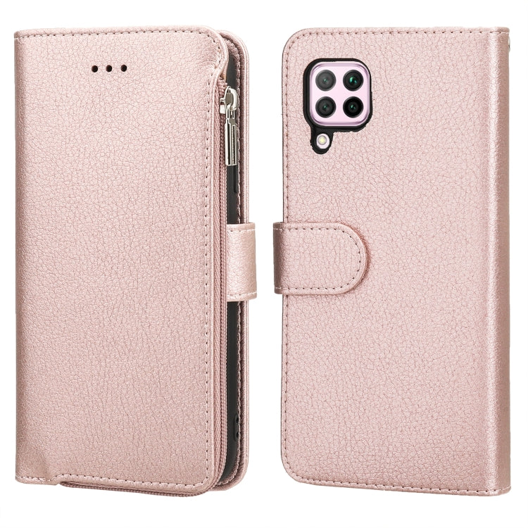 Custodia in pelle flip orizzontale con cerniera per Huawei P30 Lite, P30 Pro