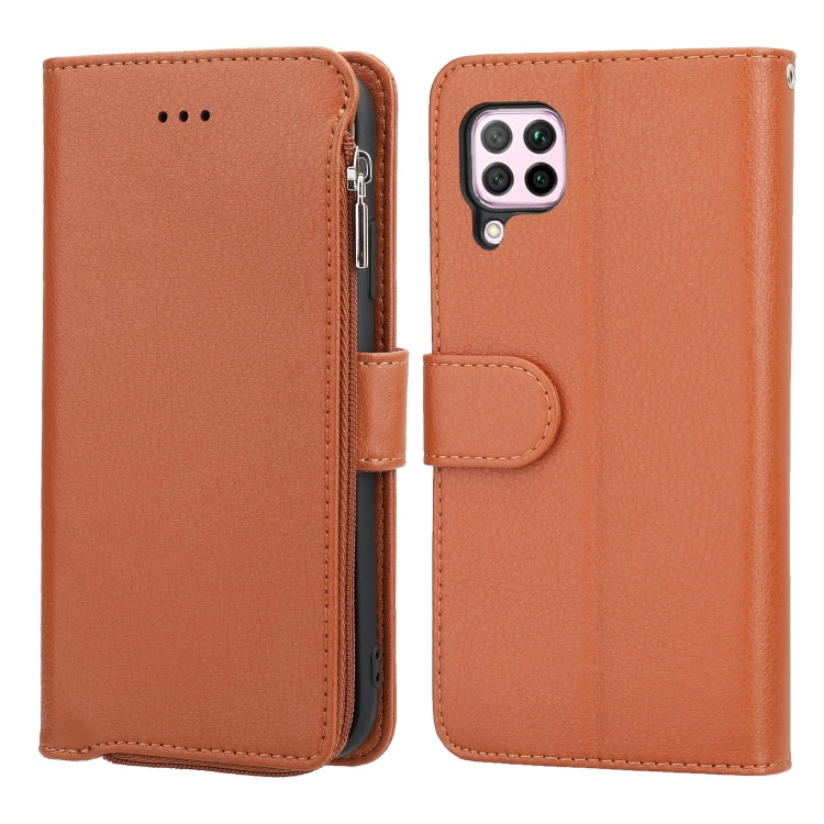 Custodia in pelle flip orizzontale con cerniera per Huawei P30 Lite, P30 Pro