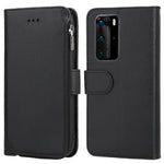 Custodia in pelle flip orizzontale con cerniera per Huawei P40 Pro / P40 Pro+